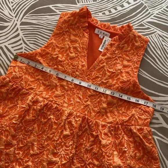 THML orange tiered babydoll dress - Picture 4 of 10